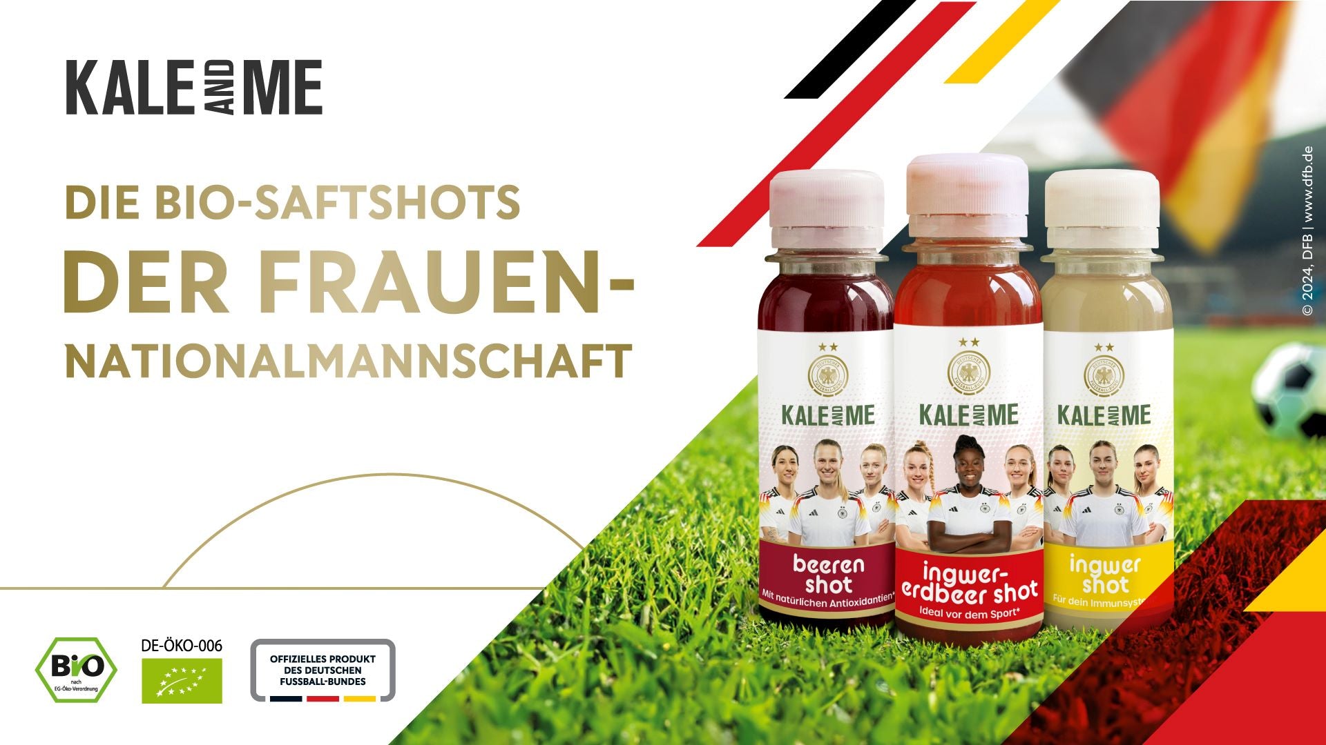 Saftshots mit Spielerinnen der Frau Nationalmannschaft