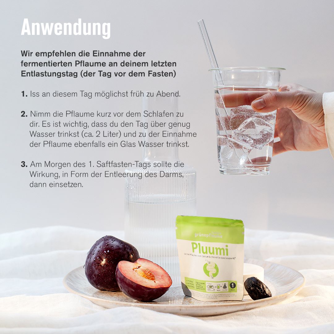 Fermentierte Pflaume Erklärung zur Anwendung