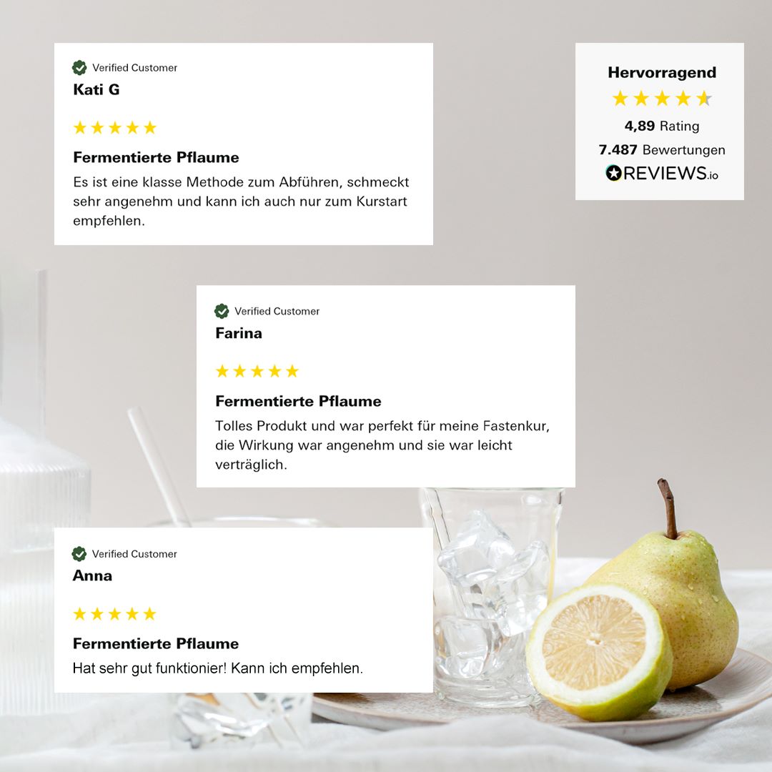 Fermentierte Pflaume Feedback Kund:innen