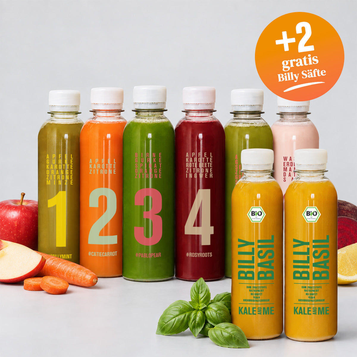 3 Tage Klassik Saftkur +2 gratis Billy Säfte
