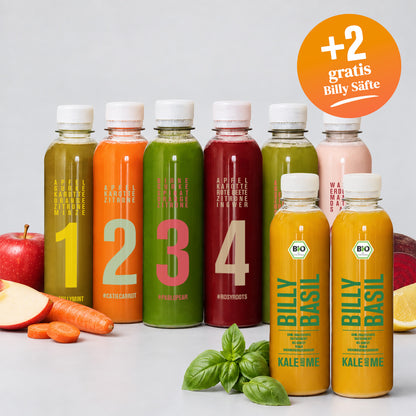 3 Tage Klassik Saftkur +2 gratis Billy Säfte