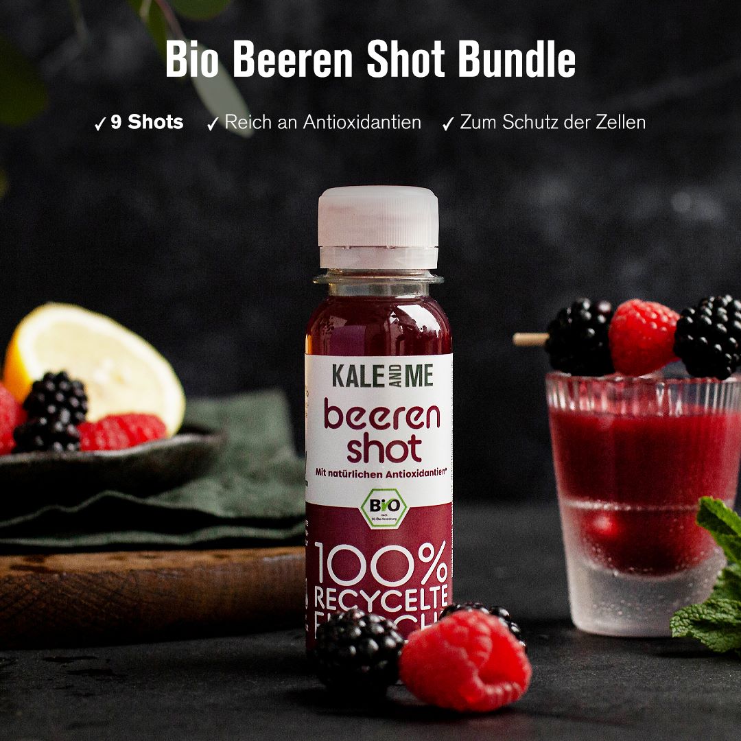 Beeren Shot mit Rohstoffen