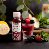 Beeren Shots mit Himbeeren und Brombeeren