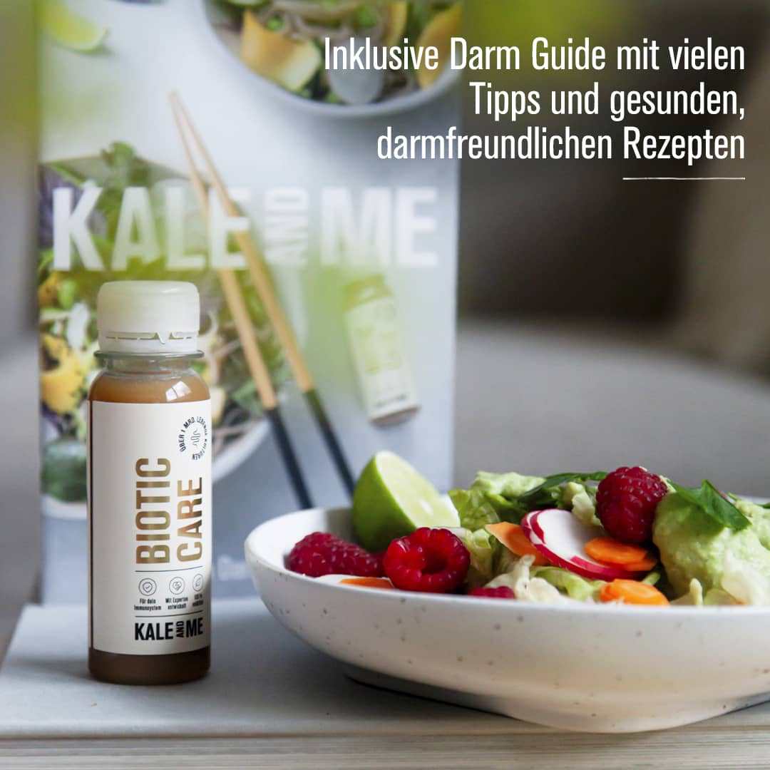 4-Wochen Darmkur Shot mit Darmguide, natürliche Inhaltsstoffe, unterstützt Darmgesundheit.