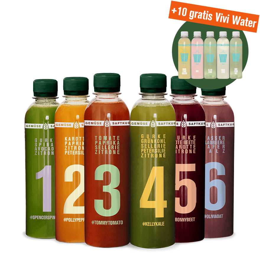 Gemüsesäfte mit Infused Water