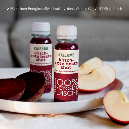 Krisch Rote Beete Shot mit Rohstoffen