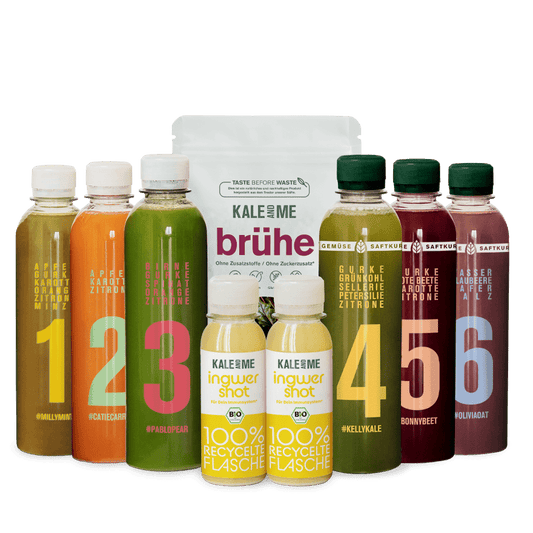 Saft Bundle mit Shots und Brühe