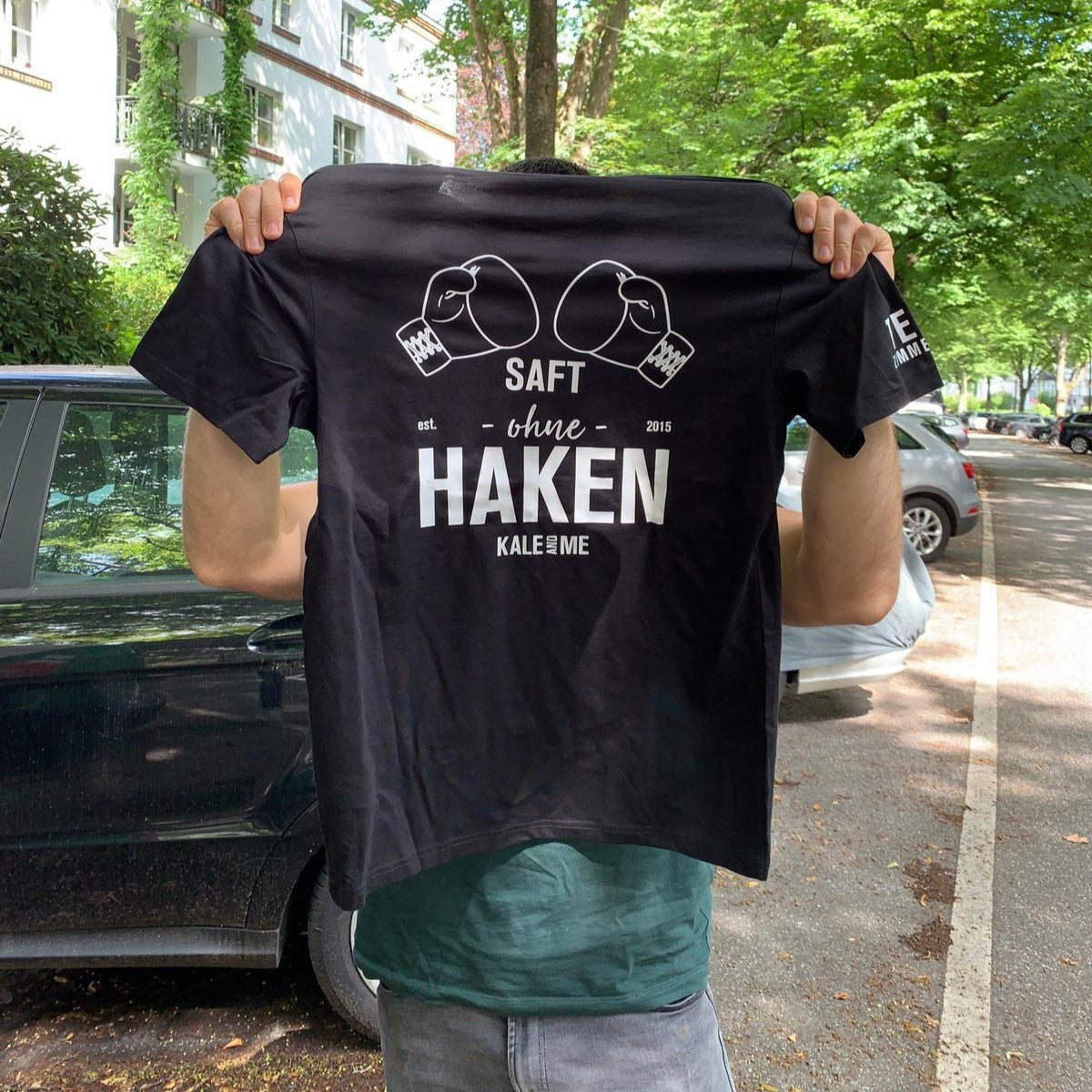 schwarzes Tshirt mit Print
