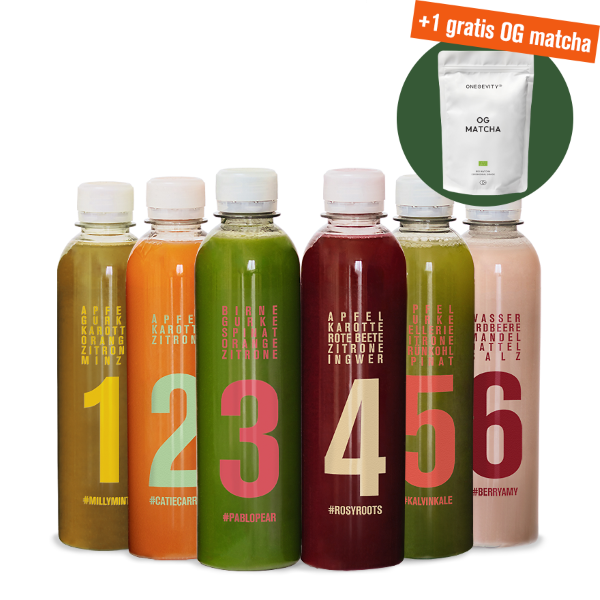 5-Tage Klassik Saftkur inkl. OG Matcha