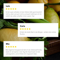 Kunden Reviews vom Bio-Selleriesaft
