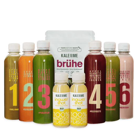 Saft Bundle mit Shots und Brühe