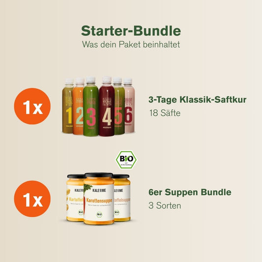 Säfte und Suppen zum Fasten